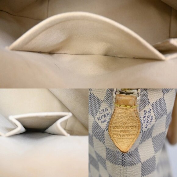 LOUIS VUITTON Saleya PM Hand Bag Damier Azur Leather White France - Picture 14 of 16